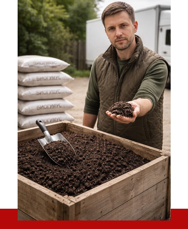 Купить биогумус в Рославле с доставкой от 8735 р. за куб | ПРОНЕРУДРлв