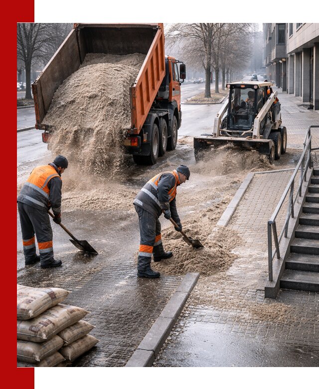 Поставка противогололедных материалов в Рославле