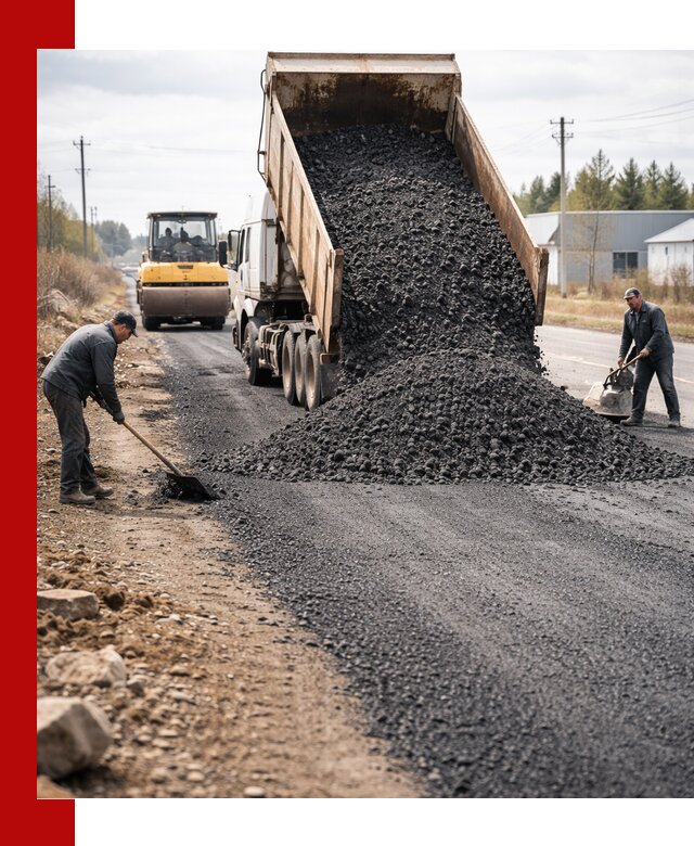 Асфальтовая крошка для дорог в Рославле — поставка и доставка