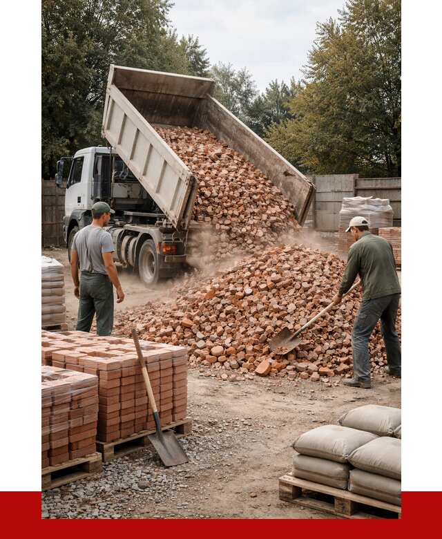 Бой кирпича в Рославле с доставкой от 4316 руб/куб | ПРОНЕРУДРлв