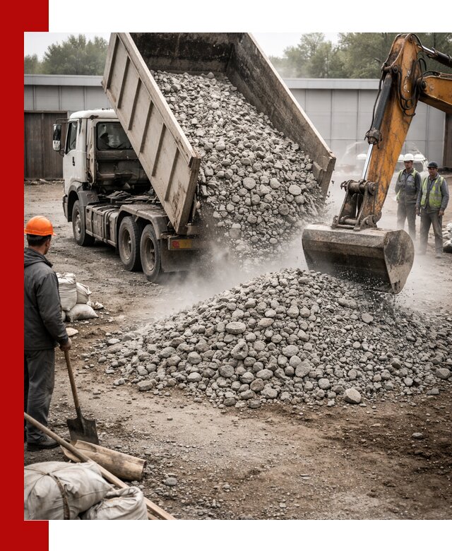 Доставка дробленого бетона в Рославле оптом и в розницу