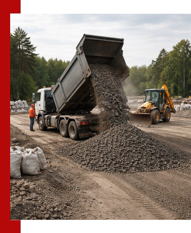 Доставка дробленого асфальта в Рославле для дорожных работ