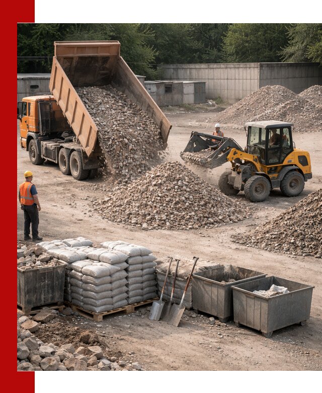 Вторичные материалы для отсыпки в Рославле — поставка и доставка