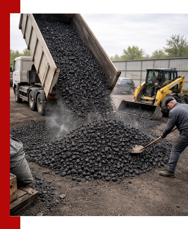 Доставка угля орех в Рославле оптом и в розницу