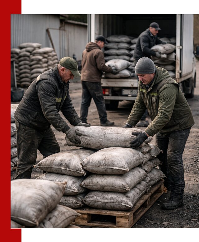 Доставка угля в мешках по выгодным ценам в Рославле