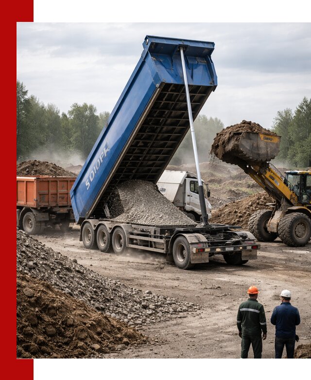 Аренда тонар 40 тонн в Рославле с доставкой материалов