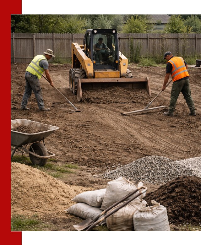 Выравнивание участка под строительство и благоустройство в Рославле